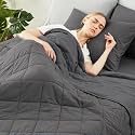 Cozy Bliss Cooling Blanket for Hot Sleepers King Size, Q-Max 0.45 Cooling Comfort, Cold Blankets for Night Sweats Sleeping, Ultra-Cool Lightweight Breathable Summer Blanket for Bed, Charcoal Grey