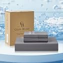 Cozy Bliss Cooling Fitted Sheet Set, Full, Dark Gray