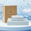 Cozy Bliss Cooling Fitted Sheet Set, Queen, Blue
