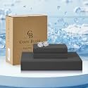 Cozy Bliss Cooling Fitted Sheet Set, California King, Charcoal Gray