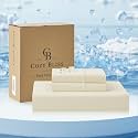 Cozy Bliss Cooling Fitted Sheet Set, Queen, Cream White