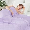 Cozy Bliss Cooling Throw Blanket for Hot Sleepers 50"x70", Q-Max 0.4 Cooling Comfort, Cold Blankets for Night Sweats Sleeping, Ultra-Cool Lightweight Breathable Summer Blanket for Couch Bed, Purple