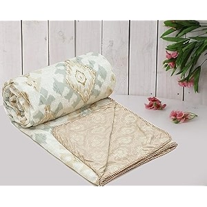 cozy furnish super soft brushed microfiber cotton 2 layer breathable double dohar lightweight bed dohar 84x96inches 213x243cm dohar throws for bed tc - 144