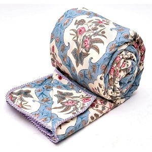 cozy furnish super soft double bed dohar 84x96 inches brushed microfiber cotton ac blanket lightweight flannel throw lahariya fabric edging summer ac use amp mild winter machine washable