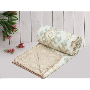 cozy furnish super soft brushed microfiber cotton 3 layer breathable single dohar lightweight warm bed dohar 57x87inches 144x220cm flannel dohar throws for bed tc - 144