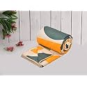 COZY FURNISH Super Soft Brushed Microfiber Cotton 3 Layer Breathable Single Dohar Lightweight Warm Bed Dohar 57X87(Inches) 144X220(CM) Flannel Dohar Throws for Bed| TC - 144, Orange