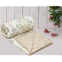 COZY FURNISH Super Soft Brushed Microfiber Cotton 3 Layer Breathable Double Dohar Lightweight Bed Dohar 84X96(Inches) 213X243(CM) Flannel Dohar Throws for Bed, Blue Cricle| TC - 144
