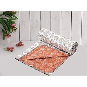 cozy furnish super soft cotton 3 layer breathable single dohar lightweight bed dohar with lahariya fabric edgingpiping 57x87inches 144x220cm flannel dohar throws for bed
