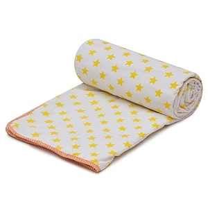 cozy furnish super soft cotton 3 layer reversible single double bed size soft light-weight bed blanket 57x87inches 144x220cm flannel dohar throws for bedlahariya fabric edgingpiping bed dohar