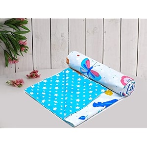 cozy furnish super soft cotton 3 layer reversible single double bed size soft light-weight bed blanket 57x87inches 144x220cm flannel dohar throws for bedlahariya fabric edgingpiping bed dohar