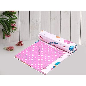 cozy furnish super soft cotton 3 layer reversible single double bed size soft light-weight bed blanket 57x87inches 144x220cm flannel dohar throws for bedlahariya fabric edgingpiping bed dohar