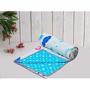 cozy furnish super soft cotton 3 layer breathable single dohar lightweight bed dohar with lahariya fabric edgingpiping 57x87inches 144x220cm flannel dohar throws for bed