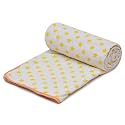 COZY FURNISH Super Soft Cotton 3 Layer Reversible Single Double Bed Size| Soft Light-Weight Bed Blanket 57X87(Inches) 144X220(CM) Flannel Dohar Throws for Bed,Lahariya Fabric Edging/Piping Bed Dohar