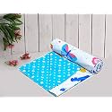 COZY FURNISH Super Soft Cotton 3 Layer Reversible Single Double Bed Size| Soft Light-Weight Bed Blanket 57X87(Inches) 144X220(CM) Flannel Dohar Throws for Bed,Lahariya Fabric Edging/Piping Bed Dohar