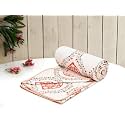COZY FURNISH 100% Cotton 3 Layer Reversible Single Bed Dohar | Jaipuri Print Soft Lightweight AC Blanket | Summer &amp; Winter Comforter Quilt | Flannel Inner Layer | 57x87 Inches| Pack of 1