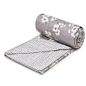 COZY FURNISH Super Soft Cotton 3 Layer Breathable Single Dohar Lightweight Bed Dohar with Lahariya Fabric Edging/Piping 57X87(Inches) 144X220(CM) Flannel Dohar Throws for Bed