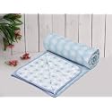 COZY FURNISH Super Soft Cotton 3-Layer Reversible Double Bed Dohar | Lightweight Bed Blanket | 84 x 96 Inches (213 x 243 cm) | Flannel Fabric with Lahariya Edging/Piping | All-Season Bedding