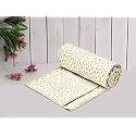 COZY FURNISH Super Soft Cotton 3 Layer Breathable Single Dohar Lightweight Bed Dohar with Lahariya Fabric Edging/Piping 57X87(Inches) 144X220(CM) Flannel Dohar Throws for Bed