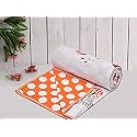 COZY FURNISH Super Soft Cotton 3 Layer Breathable Single Dohar Lightweight Bed Dohar with Lahariya Fabric Edging/Piping 57X87(Inches) 144X220(CM) Flannel Dohar Throws for Bed