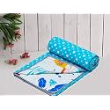 COZY FURNISH Super Soft Cotton 3 Layer Reversible Single Double Bed Size| Soft Light-Weight Bed Blanket 57X87(Inches) 144X220(CM) Flannel Dohar Throws for Bed,Lahariya Fabric Edging/Piping Bed Dohar