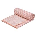COZY FURNISH Super Soft Cotton 3 Layer Reversible Single Double Bed Size| Soft Light-Weight Bed Blanket 57X87(Inches) 144X220(CM) Flannel Dohar Throws for Bed,Lahariya Fabric Edging/Piping Bed Dohar