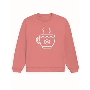 Cozy Winter Holiday Sweatshirt Cotton Fleece Hot