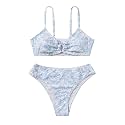 COZYEASE Girls' 2 Piece Ditsy Floral Print Triangle Bikini Swimsuit