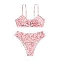 COZYEASE Girls' 2 Piece Ditsy Floral Print Triangle Bikini Swimsuit