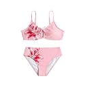 COZYEASE Girls' 2 Piece Ditsy Floral Print Triangle Bikini Swimsuit