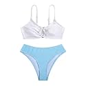 COZYEASE Girls' 2 Piece Ditsy Floral Print Triangle Bikini Swimsuit