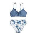 COZYEASE Girls' 2 Piece Ditsy Floral Print Triangle Bikini Swimsuit