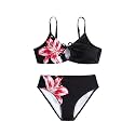 COZYEASE Girls' 2 Piece Ditsy Floral Print Triangle Bikini Swimsuit