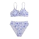 COZYEASE Girls' 2 Piece Ditsy Floral Print Triangle Bikini Swimsuit
