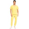 COZYFIT Men Scrubs Set - Stretch V-Neck Top &amp; Jogger Pant with 9 Pockets