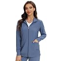 COZYFIT Scrub Jackets for Woman, Zip Front Nurse Jacket