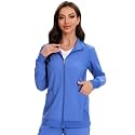 COZYFIT Scrub Jackets for Woman, Zip Front Nurse Jacket
