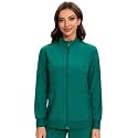 COZYFIT Scrub Jackets for Woman, Zip Front Nurse Jacket