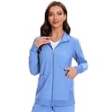 COZYFIT Scrub Jackets for Woman, Zip Front Nurse Jacket