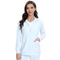 COZYFIT Scrub Jackets for Woman, Zip Front Nurse Jacket