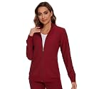 COZYFIT Scrub Jackets for Woman, Zip Front Nurse Jacket