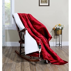 cozyland present diamond range digital electric over blanketbed warmer 9034x 9034 - double  with digital remote1 to 12 hr automanual cutoff  digital display temp control heat settings - red