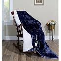 cozyland Present Diamond Range Digital Electric Over Blanket/Bed Warmer| 60"x 90" - Single | with Digital Remote|1 to 12 Hr Auto/Manual Cutoff | Digital Display Temp Control Heat Settings - Blue