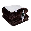 cozyland Present Platinum Range Digital Electric Bed Warmer/Throw| 60"x 60" - Double | with Digital Remote|1 to 12 Hr Auto/Manual Cutoff | Digital Display Temp Control Heat Settings - Beige