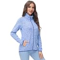 COZZIPLUS Women's Sweater Fleece Jacket Full Zip Knit Jacket with Pockets