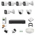 CP Plus 2.4MP 8 Channel DVR, 2.4MP 2 Dome &amp; 5 Bullet Cameras (Audio Recording) [Night Vision + Built-in MIC Audio + Crystal IR LEDs + Motion Detection] + 2 TB HDD + 8 CH SMPS + CCTV Cable + BNC/DC