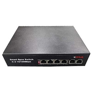cp plus 42 port poe with 2 uplink port switch for cctv camera and networking