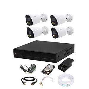 cp plus 4 ch hd dvr 1080p 1pcscolorful view in night vision outdoor bullete camera 24 mp 4pcs1 tb hard diskcable bundle connectorshdmi cable full combo kit