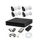 Cp plus 4 CH HD DVR 1080p 1Pcs,Colorful View in Night vision Outdoor Bullete Camera 2.4 MP 4Pcs,1 TB Hard Disk,Cable Bundle, Connectors,HDMI Cable Full Combo Kit
