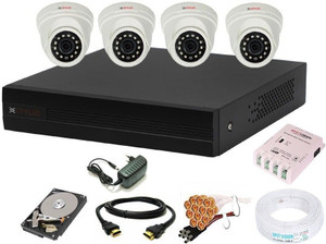 cp plus 4 channal hd dvr 1080p 1pcsindoor camera 24 mp 4pcshard diskfull combo set security camera