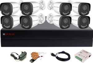 cp plus 8 channel hd dvr 1080p24mp advanced color nightvision outdoor camerascpar-503 security camera
